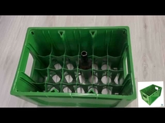 Cajas de cerveza de plástico de fondo agujero de 65*65 mm duraderas 24 cajas de botellas de vidrio
