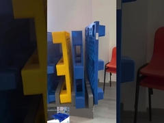 Azul 3 corredores de trabajo pesado de plástico paleta de acero estilo de bloque 1300 * 1100 * 160mm