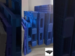 Paletas de plástico de uso pesado de HDPE de cara única Euro Paleta de plástico personalizada 1100x1100x160mm