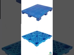 1100 X 1100 Pallet de plástico de uso pesado de entrada doble Euro Almacén Pallets de montacargas de plástico