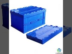Caja plegable de plástico de 62 Ltr azul, contenedores de plástico plegables