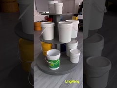 Cubo redondo reciclable de 2,5 litros con tapa y mango personalizado